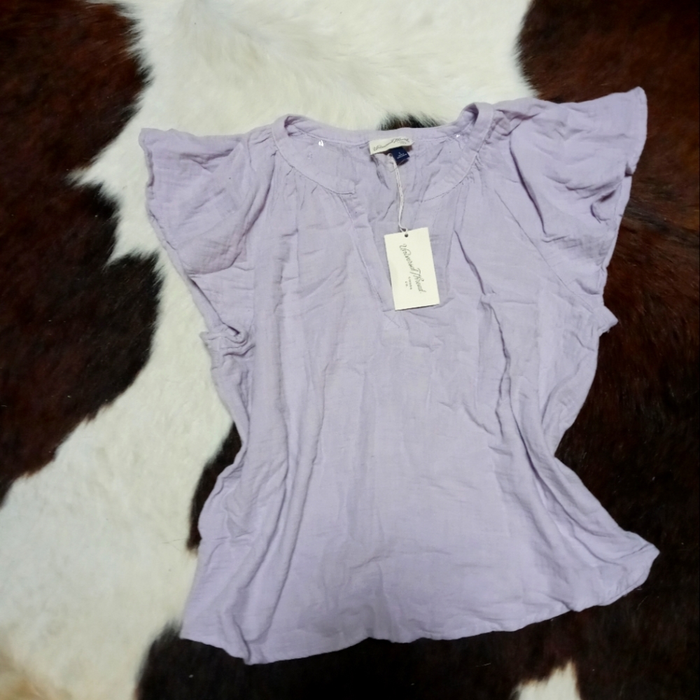 Universal Thread lavender flutter sleeve top